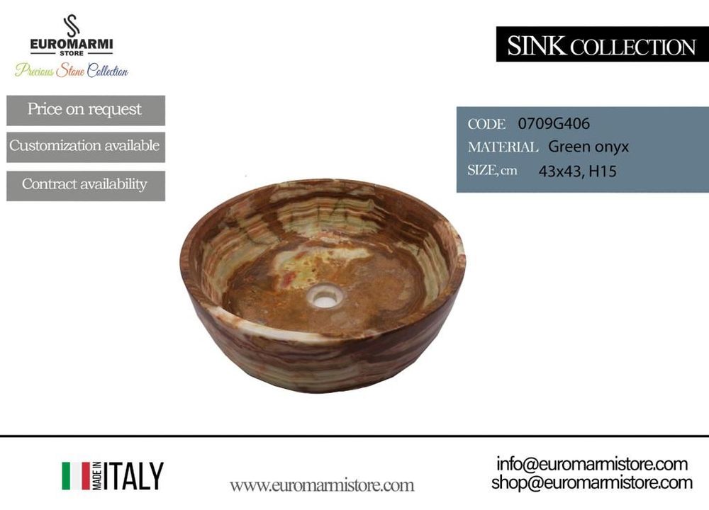 Spa - GREEN ONYX CLASSIC SINK - EUROMARMI STORE