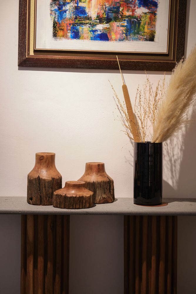 Candles - Set  wood candles - BO002 - CALLITRIS