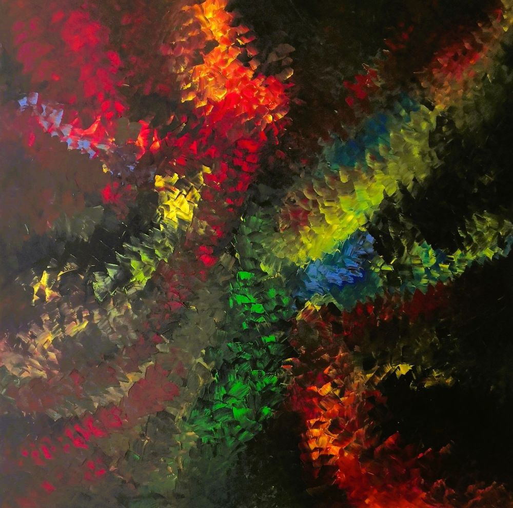 Paintings - Original Silent Cycles No. 53 oil painting. - MOTI ART & DESIGN