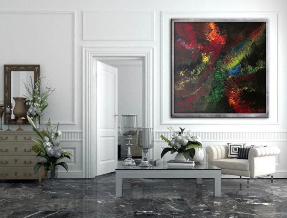 Paintings - Original Silent Cycles No. 53 oil painting. - MOTI ART & DESIGN