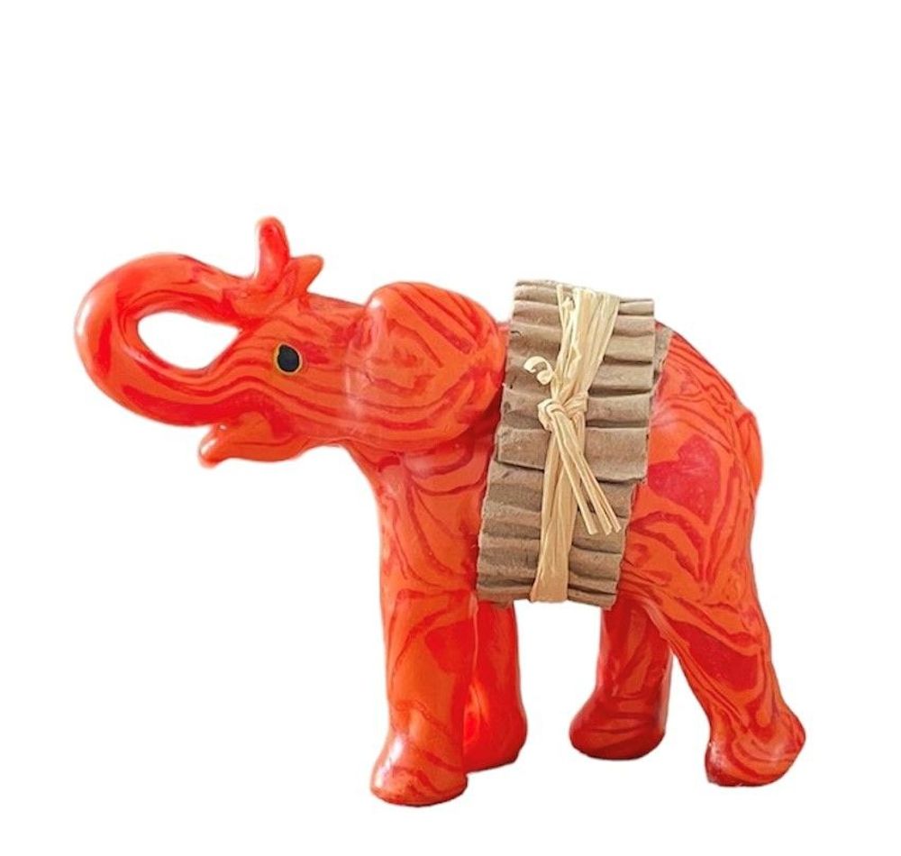 Decorative objects - Orange Web Elephant Candle - EL PELICANO