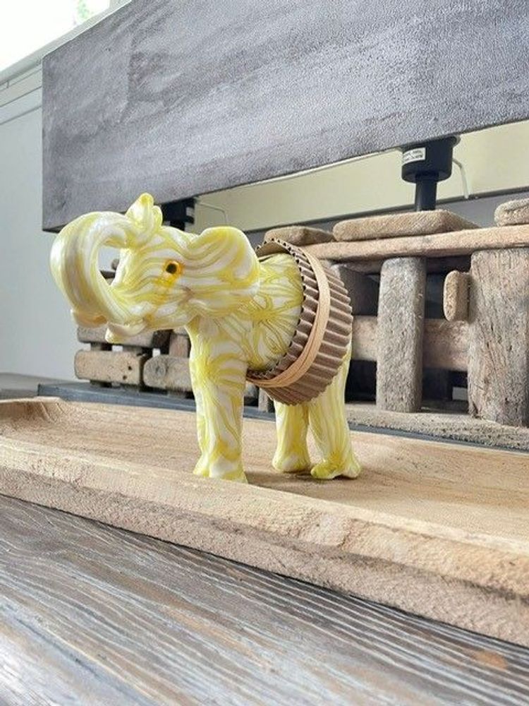 Decorative objects - Yellow Web Elephant Candle - EL PELICANO