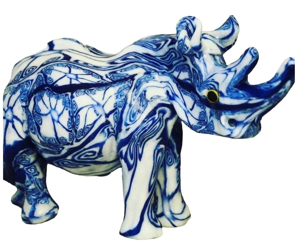 Objets de décoration - Bougie Rhinocéros Blue Delph - EL PELICANO