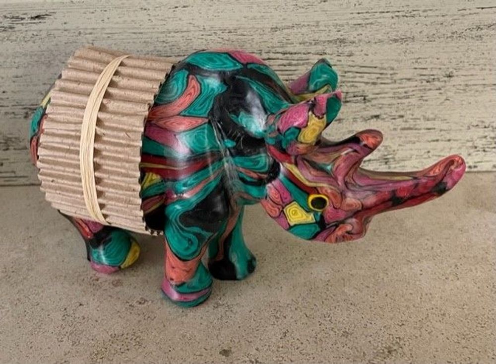 Decorative objects - Paisley Rhinoceros Candle - EL PELICANO