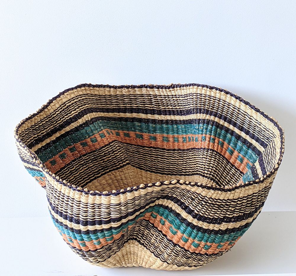 Pièces uniques - Corbeille wavy, Ghana - MALKIA HOME