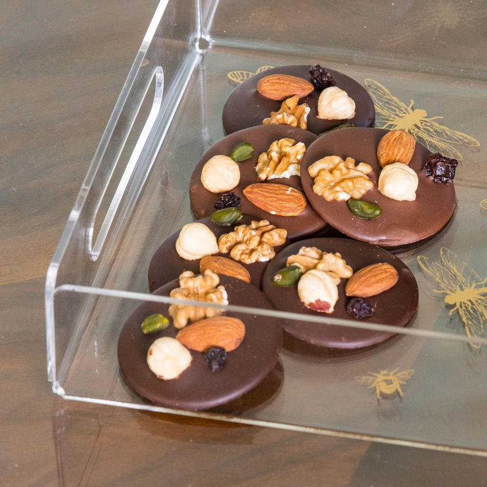 Trays - Bee plexiglass trays. - OPALESCENCE