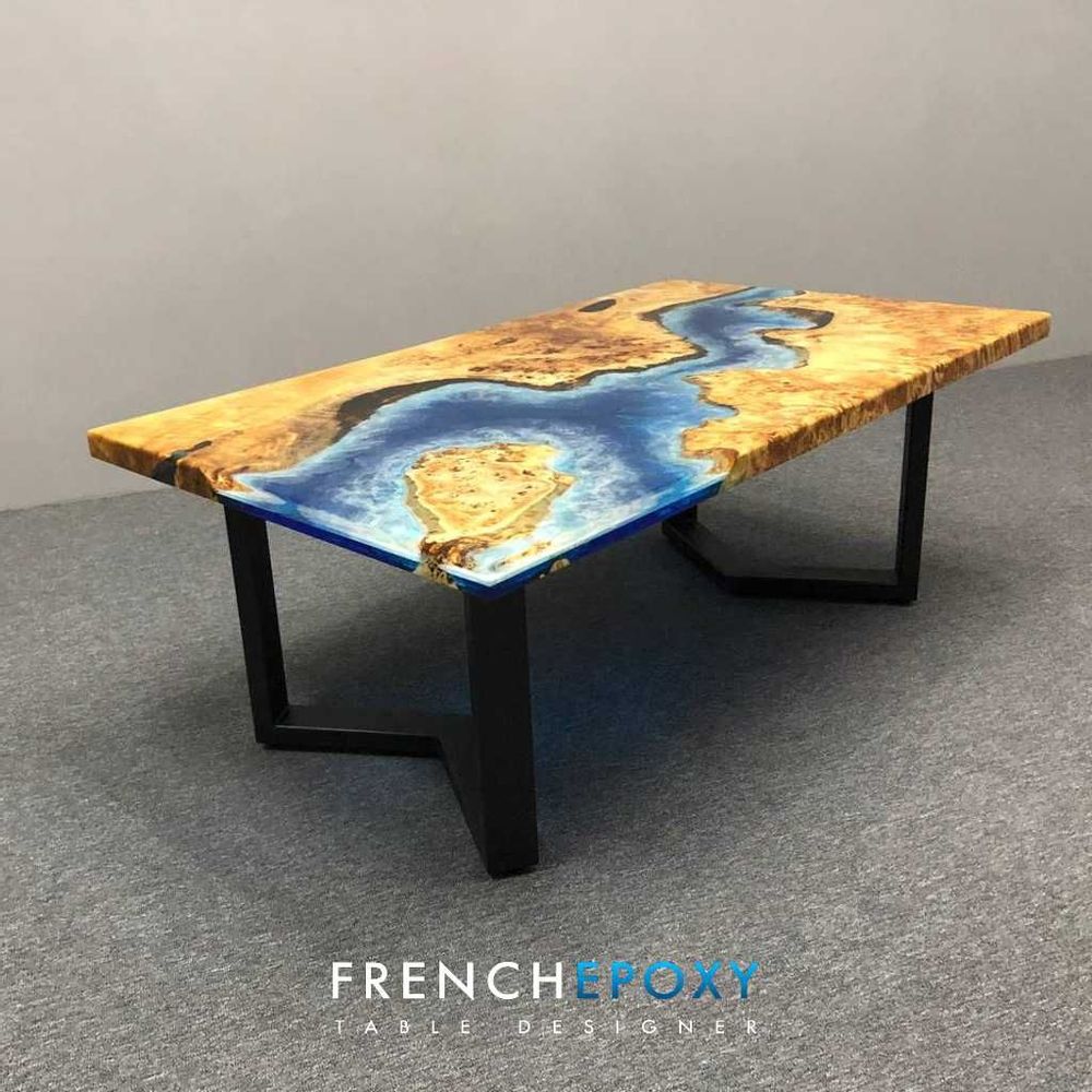 Tables basses - Table basse design en résine Epoxy effets vagues - FRENCH EPOXY