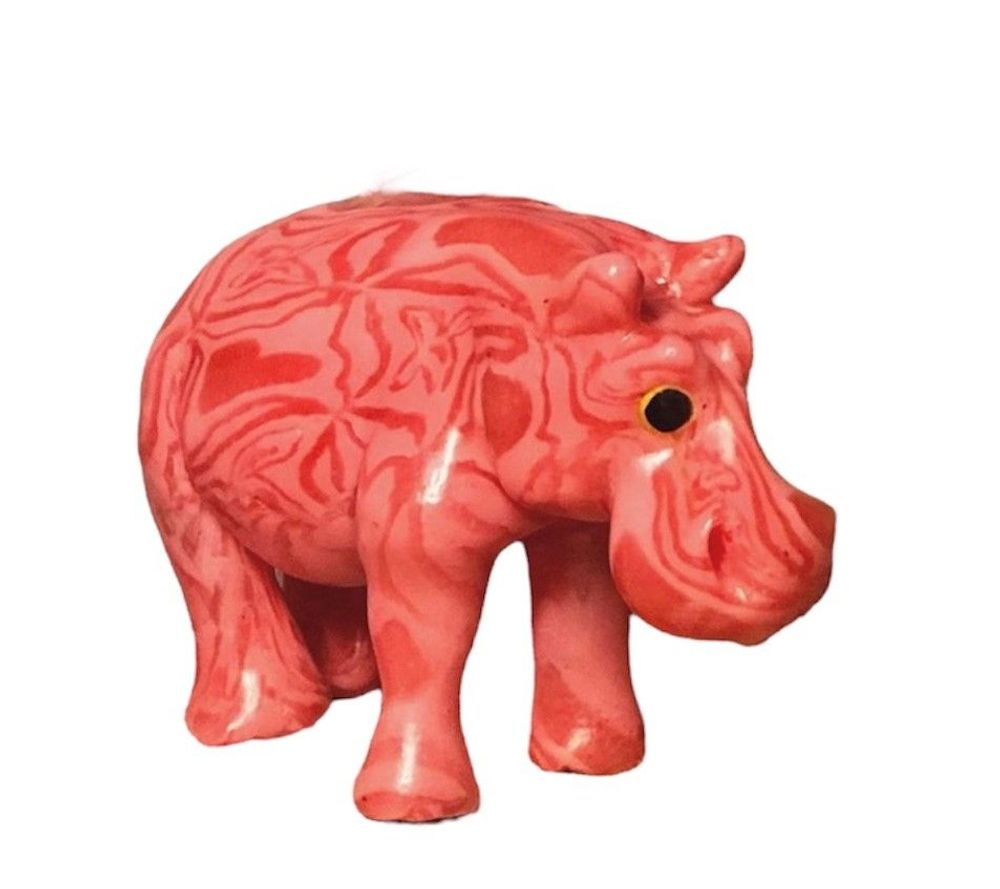 Decorative objects - Red Heart Hippopotamus Candle - EL PELICANO