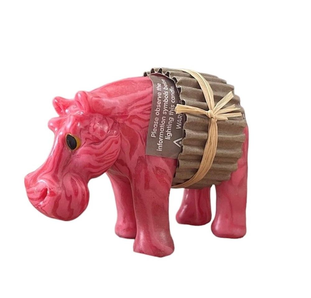 Decorative objects - Red Heart Hippopotamus Candle - EL PELICANO