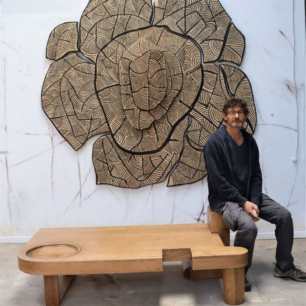 Unique pieces - Large coffee table\" Rustic. - THIERRY LAUDREN