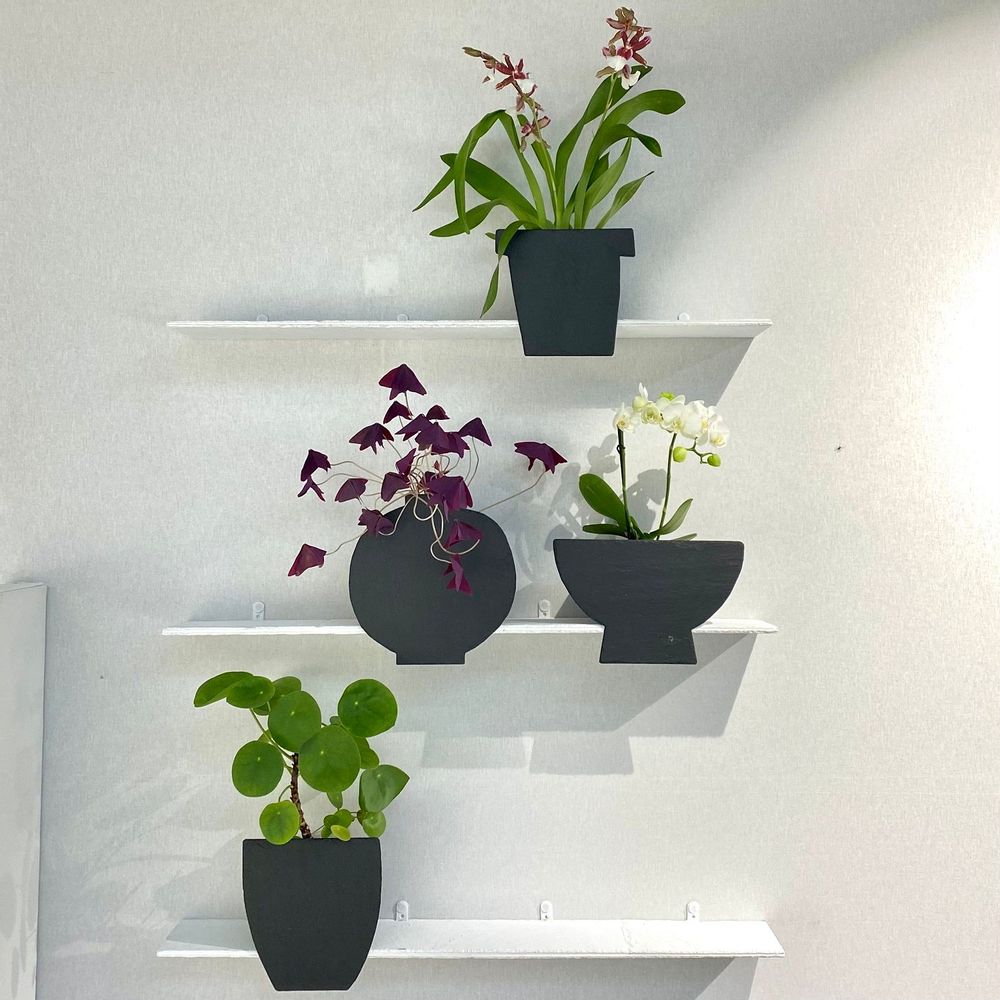 Design objects - Ombre Chinoise 1, natural slate planter to put on - LE TREFLE BLEU