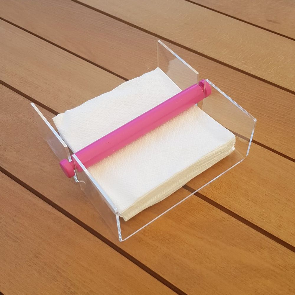 Kitchens furniture - Wooden plexiglass napkin holder - OPALESCENCE