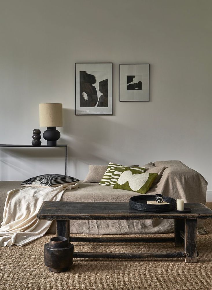 Coussins - Housse Coussin Bam Evergreen/Ecru 100% Laine 30X50 Cm - HOMATA