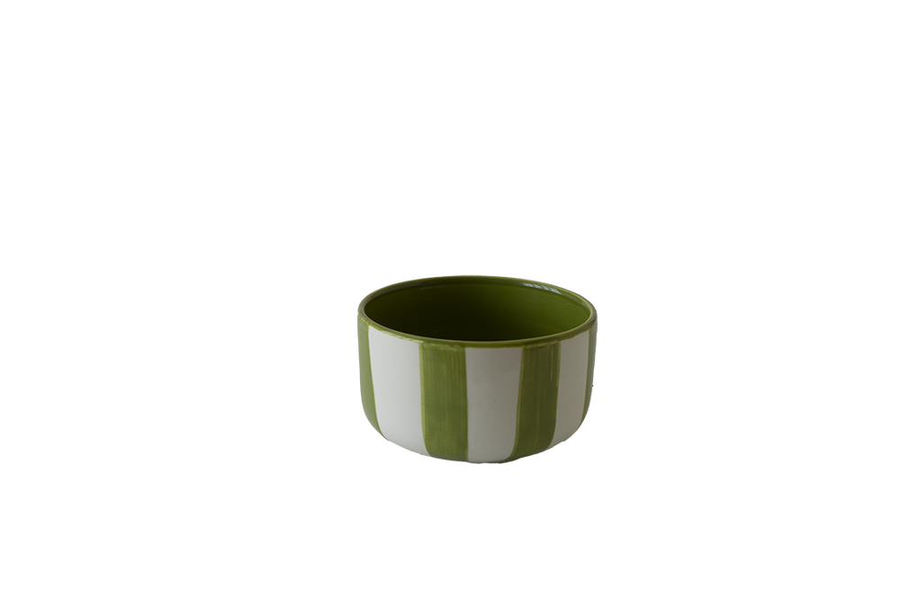 Bowls - Nua Green Striped Bowl
Ø12 Cm/H7 Cm - HOMATA