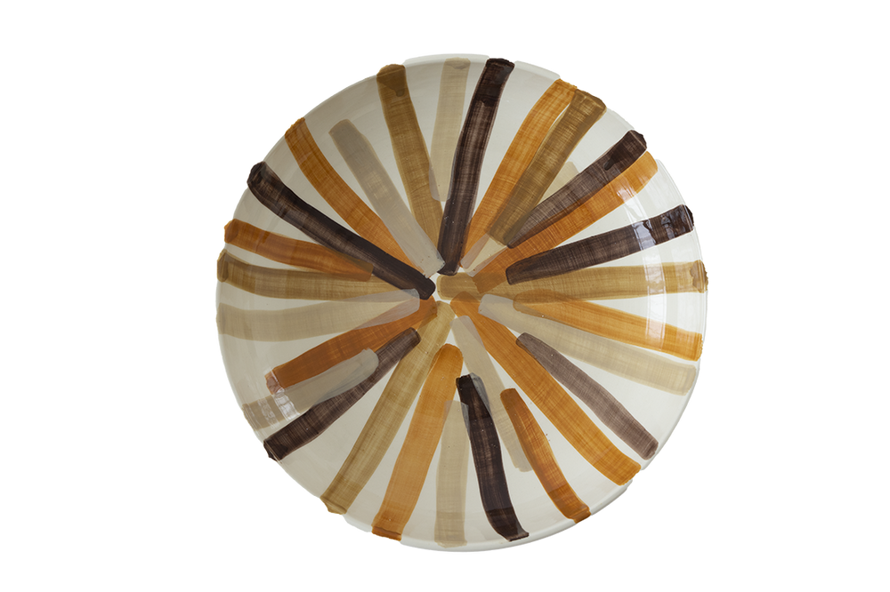 Plats et saladiers - Grand Plat Multico
Rayé Gold Ø 30 Cm - HOMATA