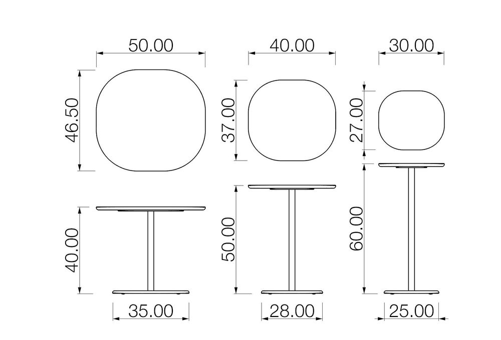 Tables basses - Set de 3 tables d'appoint Lenu - ARIANESKÉ