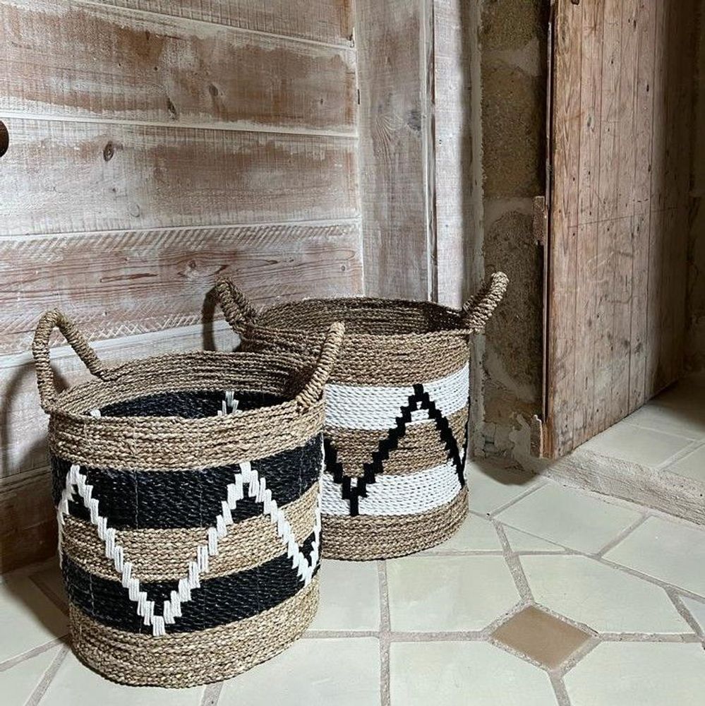 Laundry baskets - Natural Seagrass Basket (Bali) - PSNO-3 - Set of 3 - BALINAISA