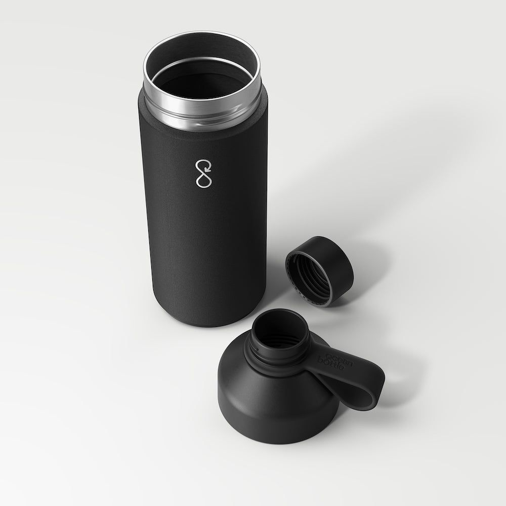 Cadeaux - "Ocean Bottle" la gourde originale (1L) - Noir obsidienne - OCEAN BOTTLE