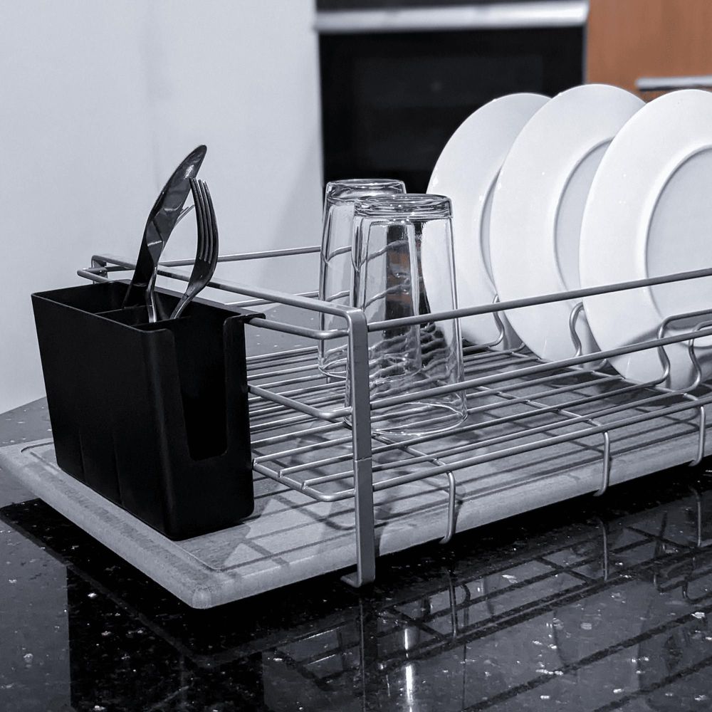 Egouttoirs - Égouttoir en pierre absorbant l'eau noir gris design moderne Framma - OSNA