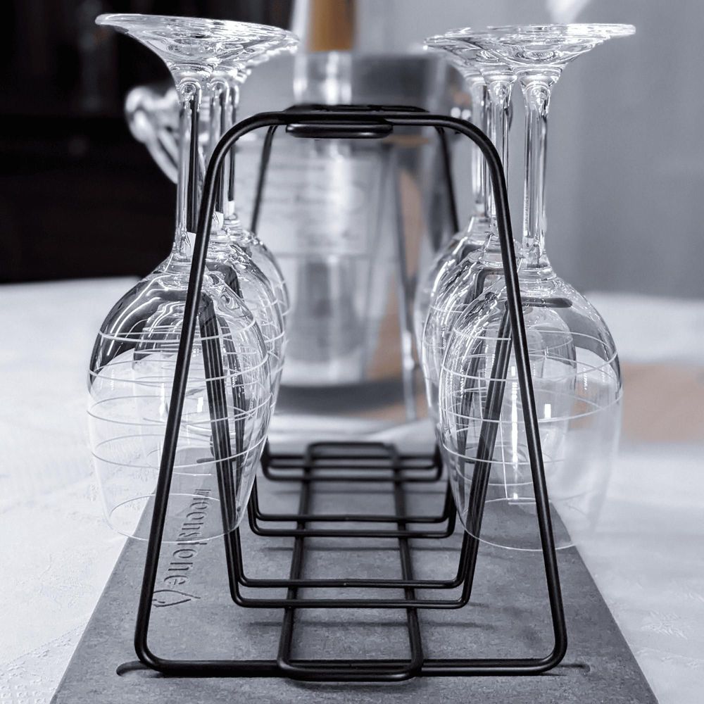 Dish Drainers - Addison Design Modern Black Gray Odorless Absorbent Stone Drainer - OSNA