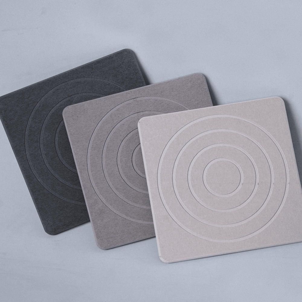 Platter and bowls - Skalta absorbent stone trivet, anti-burn, diatomite insulation, black, gray, white - OSNA