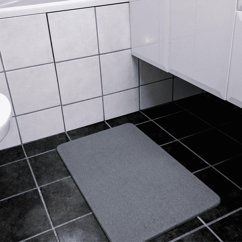 Autres tapis - Tapis de bain en pierre absorbante anti dérapant sans odeur anti moisissure diatomite noir gris blanc - OSNA