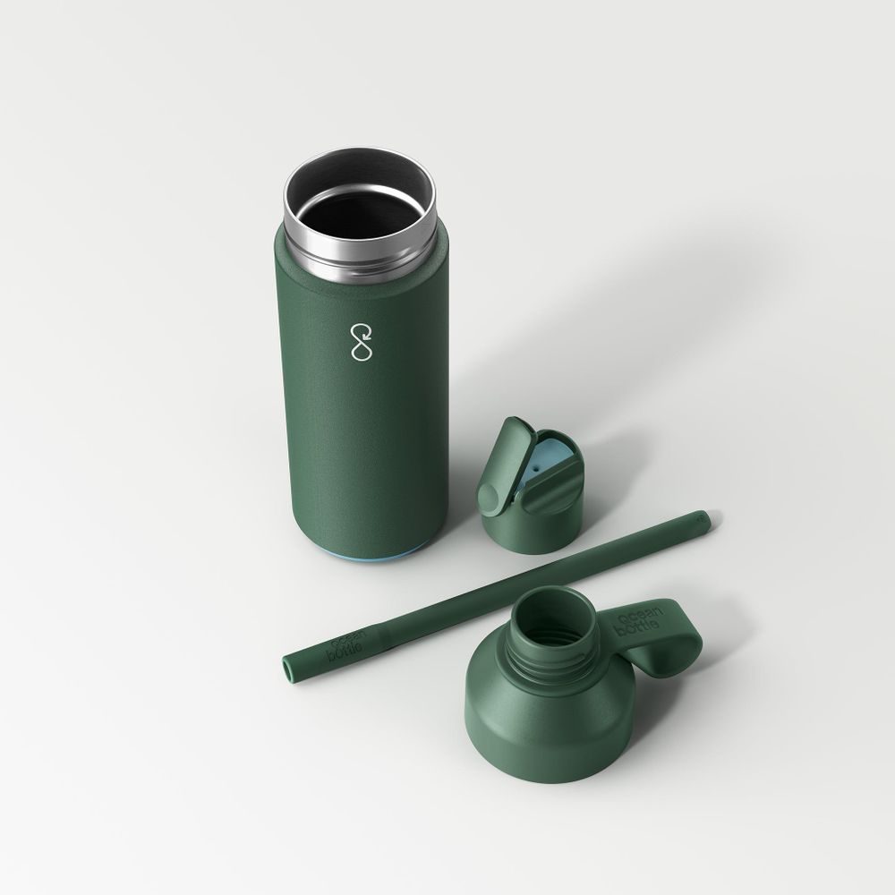 Food storage - "Ocean Bottle” the GO bottle (500ml) - Forest green - OCEAN BOTTLE