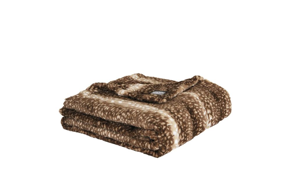 Couettes et oreillers - Bambi beige premium - Plaid en fausse fourrure - DECKENKUNST MANUFAKTUR GERMANY