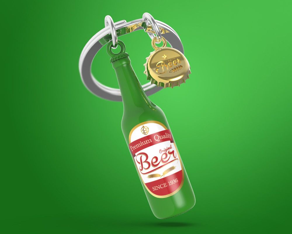 Cadeaux - Bouteille de bière verte - METALMORPHOSE