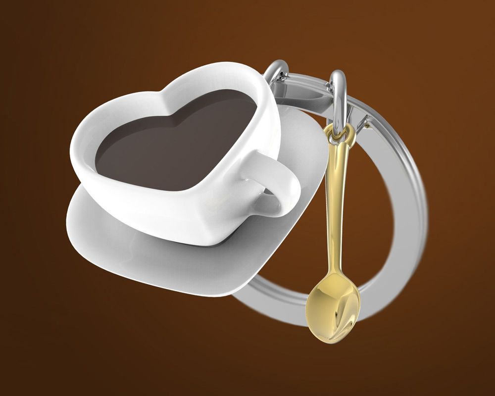 Cadeaux - Porte-clés Love Coffee - METALMORPHOSE