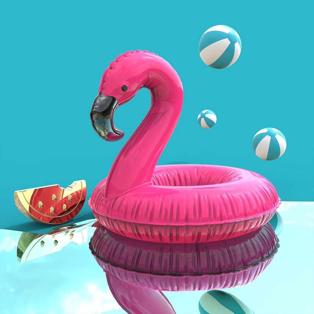 Gifts - pink flamingo Key Chain - METALMORPHOSE