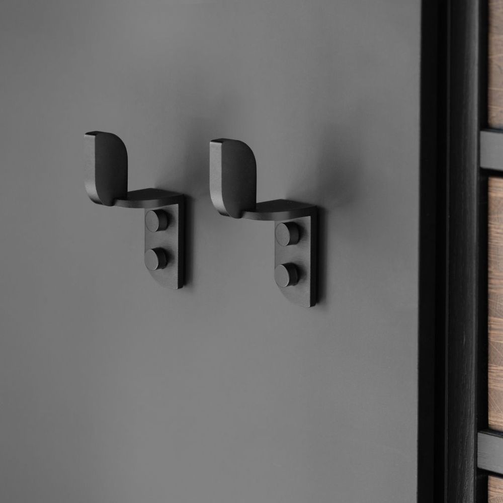 Design objects - Tabula Wall Hooks Black (2 pcs.) - CHICURA COPENHAGEN