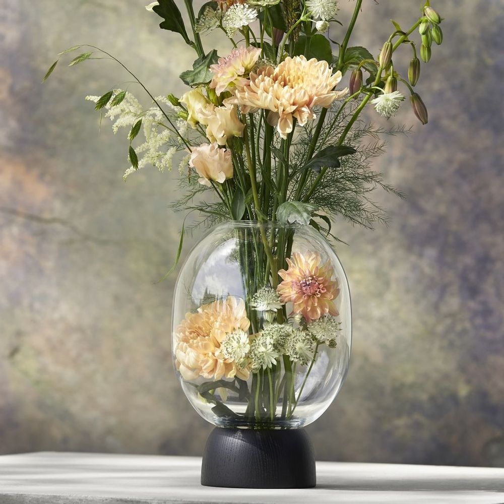 Vases - Vase Morchella en Verre Noir/Transparent - CHICURA COPENHAGEN
