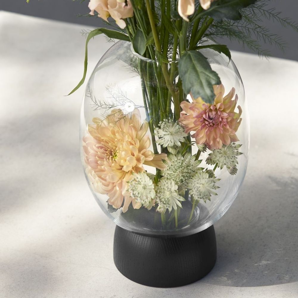 Vases - Vase Morchella en Verre Noir/Transparent - CHICURA COPENHAGEN