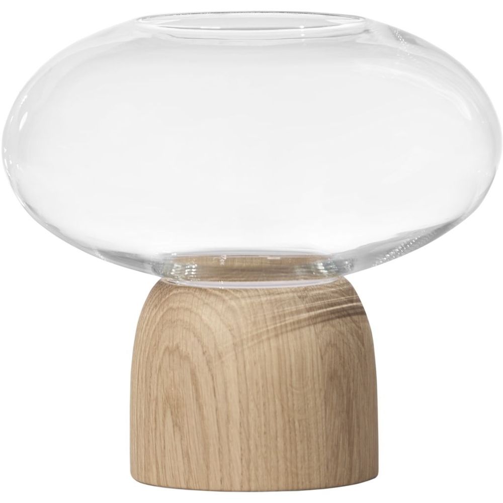 Vases - Vase Porcini en Chêne/Verre Transparent - CHICURA COPENHAGEN