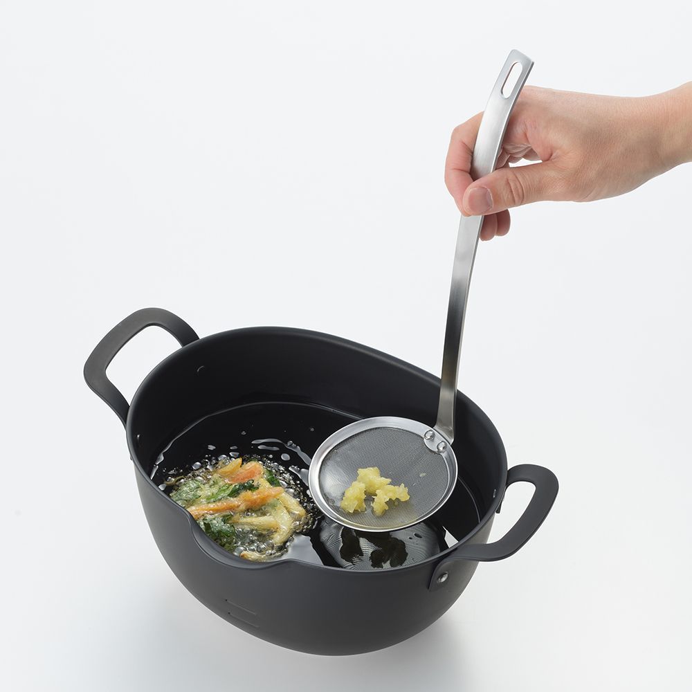 Ustensiles de cuisine - Louche écumoire à friture acier inoxydable - collection Aikata / YOSHIKAWA - ABINGPLUS