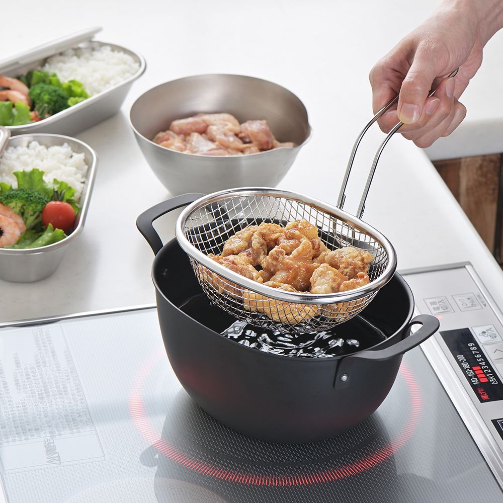 Kitchen utensils - Frying basket (Tempura) stainless steel - Aikata/YOSHIKAWA collection - ABINGPLUS