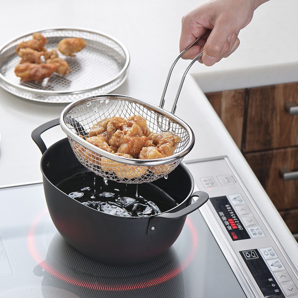 Kitchen utensils - Frying basket (Tempura) stainless steel - Aikata/YOSHIKAWA collection - ABINGPLUS
