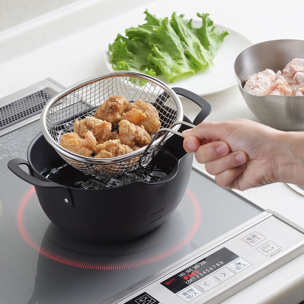 Kitchen utensils - Frying basket (Tempura) stainless steel - Aikata/YOSHIKAWA collection - ABINGPLUS