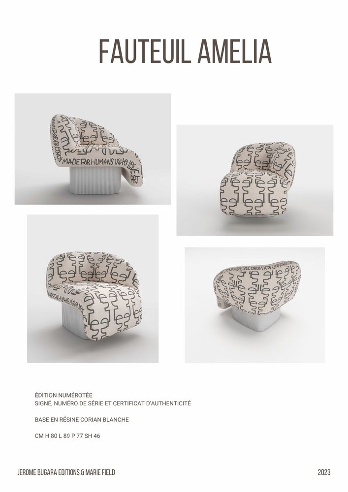 Armchairs - Amelia Jerome Bugara x Marie Field Chair - JEROME W BUGARA