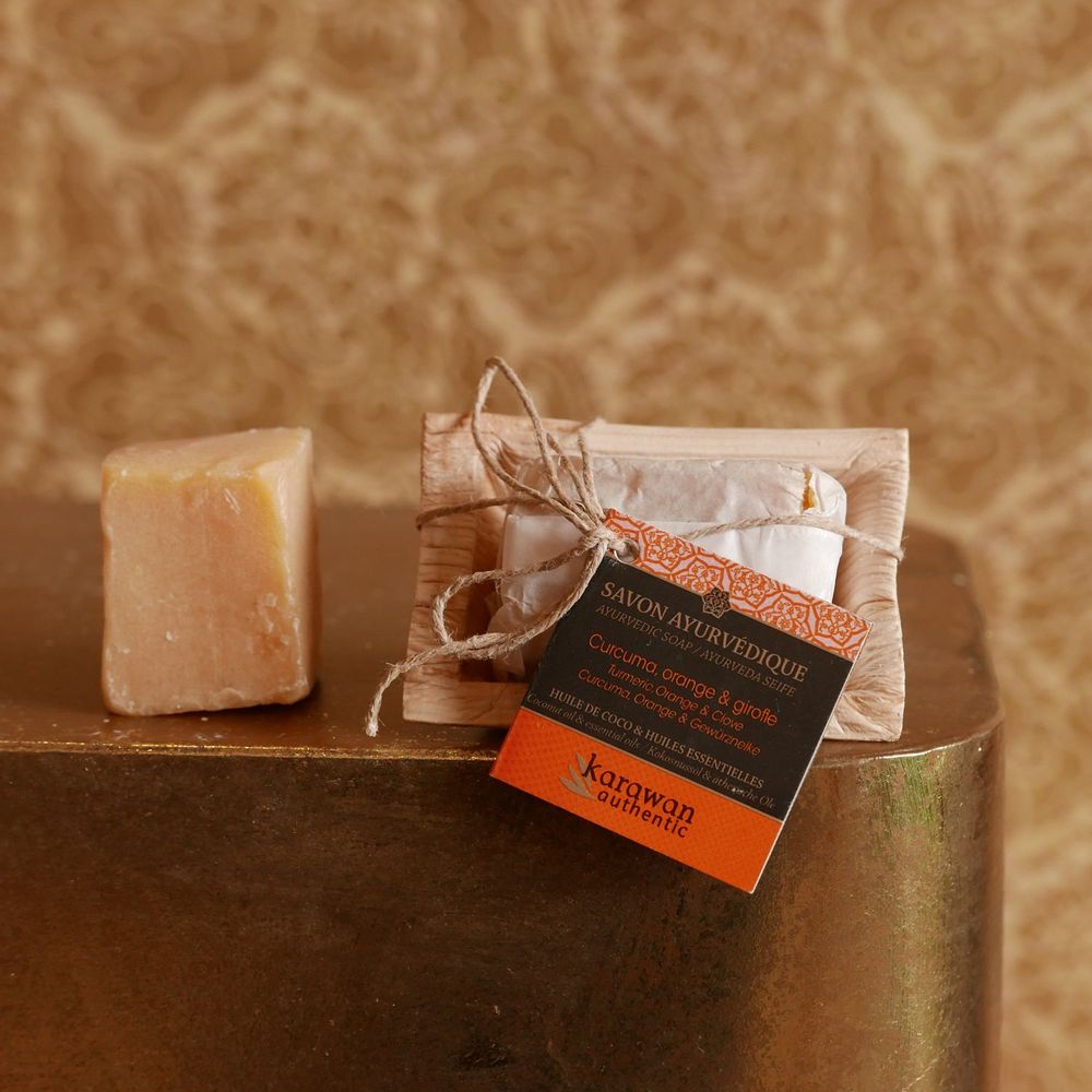 Gifts - Ayurvedic soap,\" Curcuma\” 20g nomad format - KARAWAN AUTHENTIC