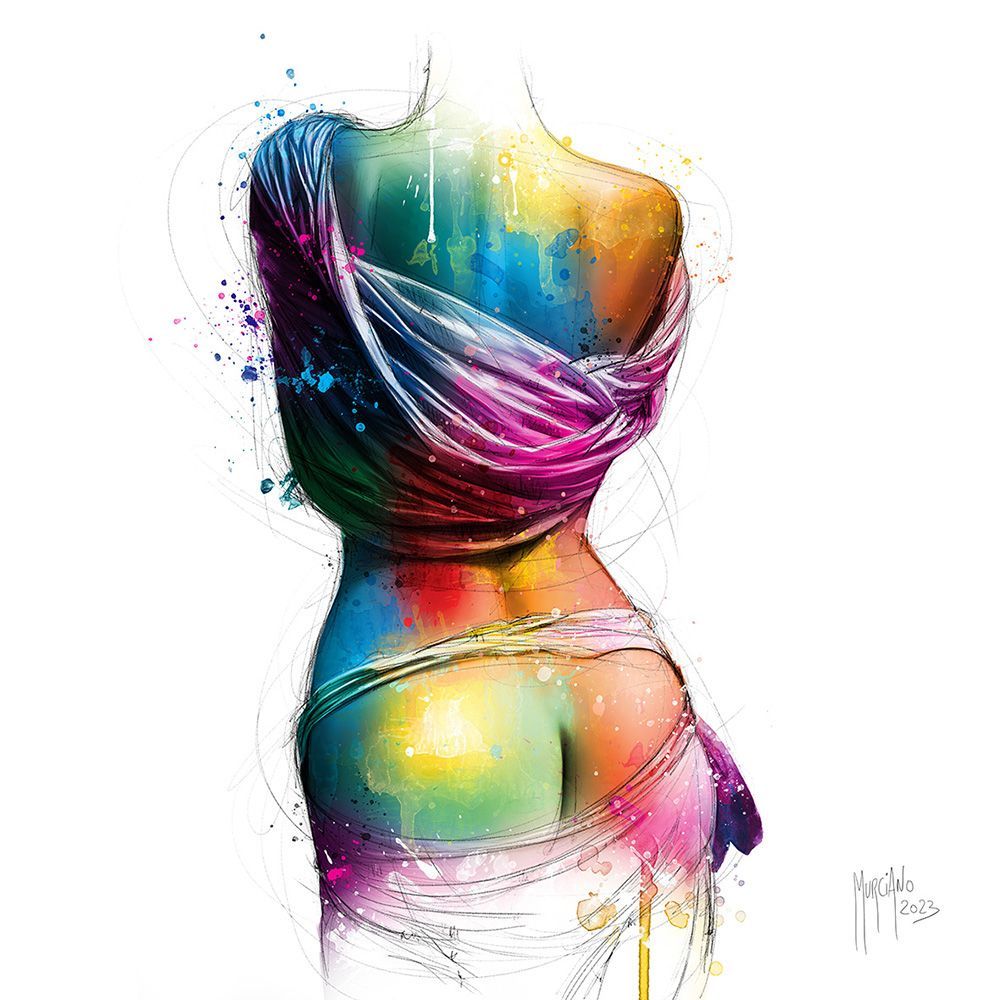 Tableaux - Vénus peinture street pop colorée et sensuel par Murciano 50x50 cm - MUUSE