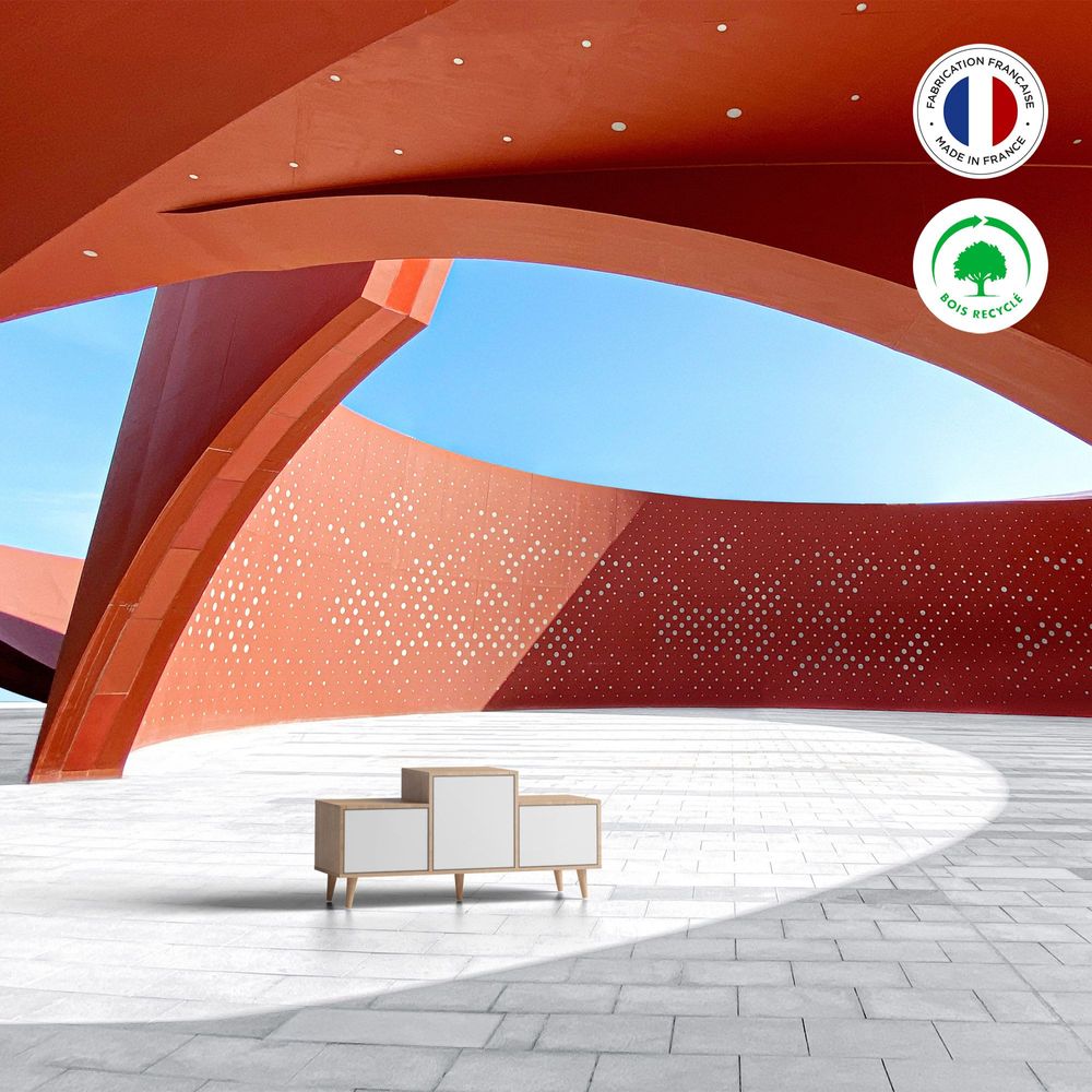 Buffets - Meuble de rangement EX AEQUO 3 portes Blanc - YZON