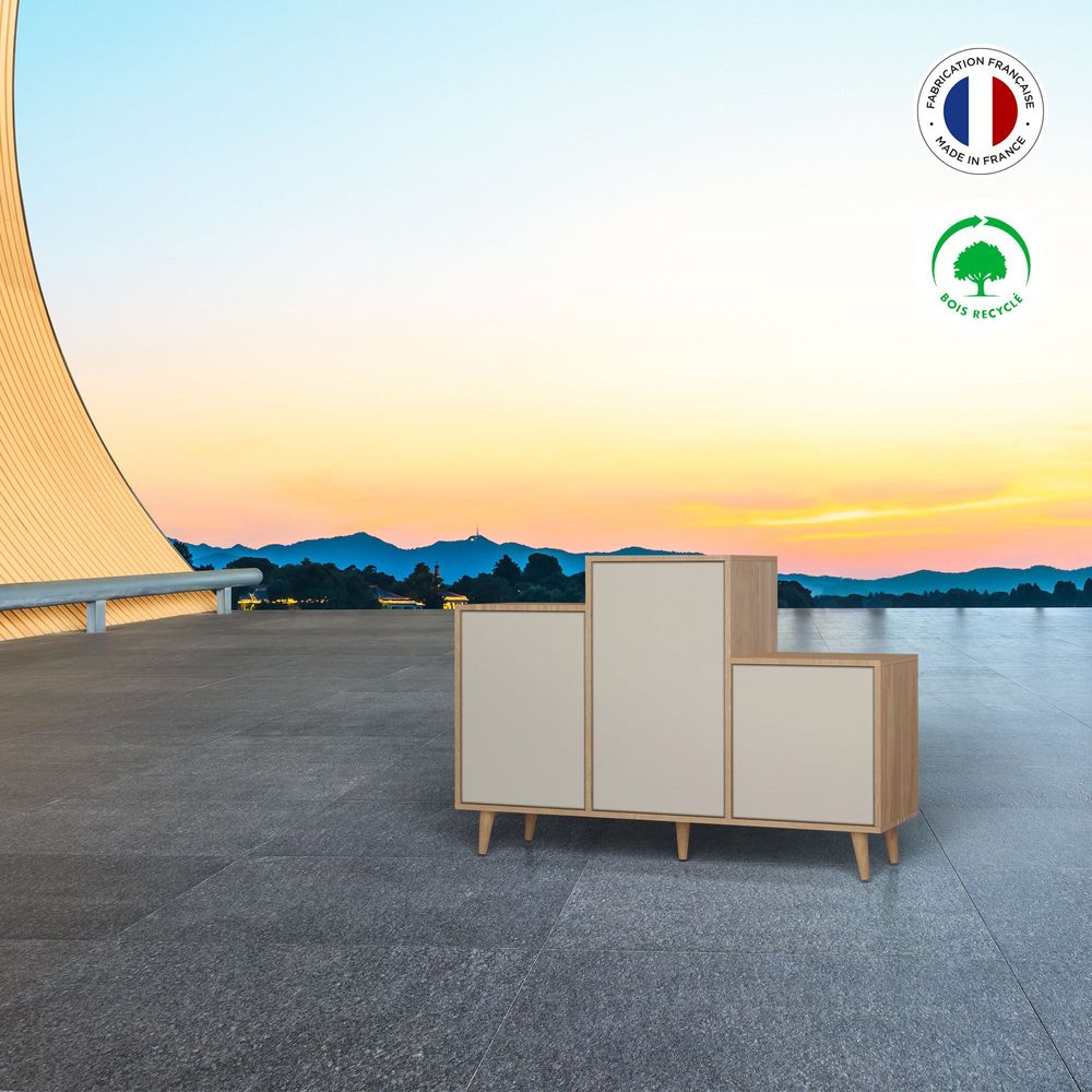 Sideboards - Sideboard GRAND PODIUM 3 doors Ivory - YZON