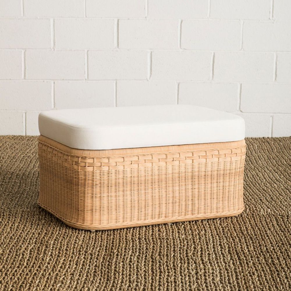Ottomans - Rattan Ottoman - MAHE HOMEWARE