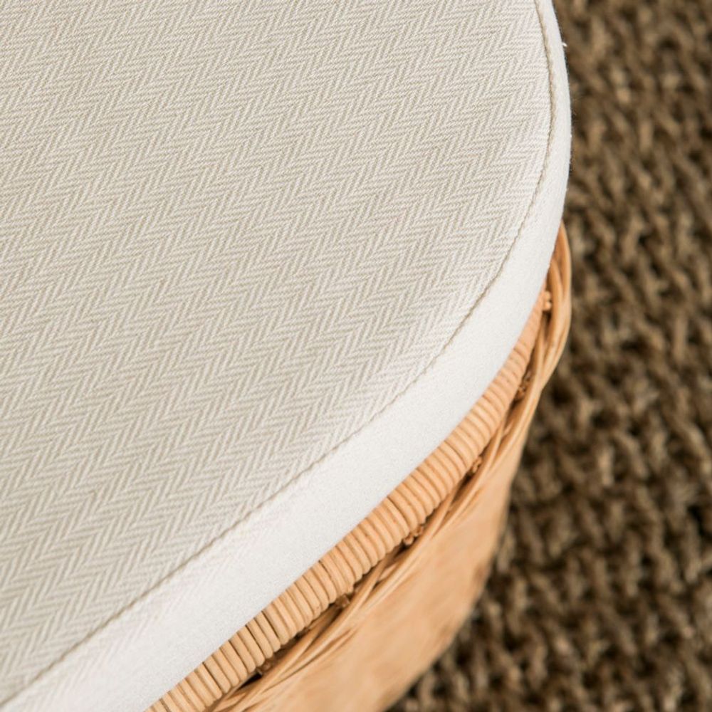 Ottomans - Rattan Ottoman - MAHE HOMEWARE