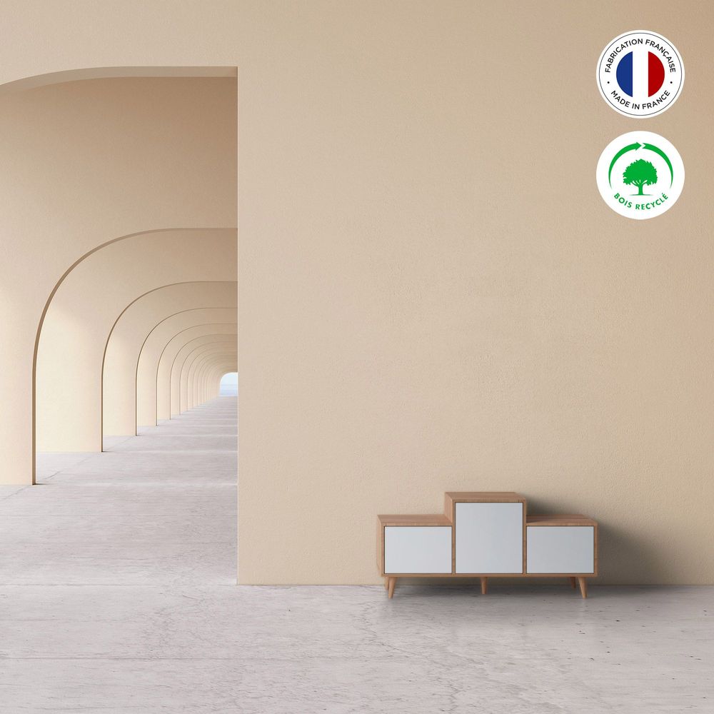 Buffets - Meuble de rangement EX AEQUO 3 portes Blanc - YZON