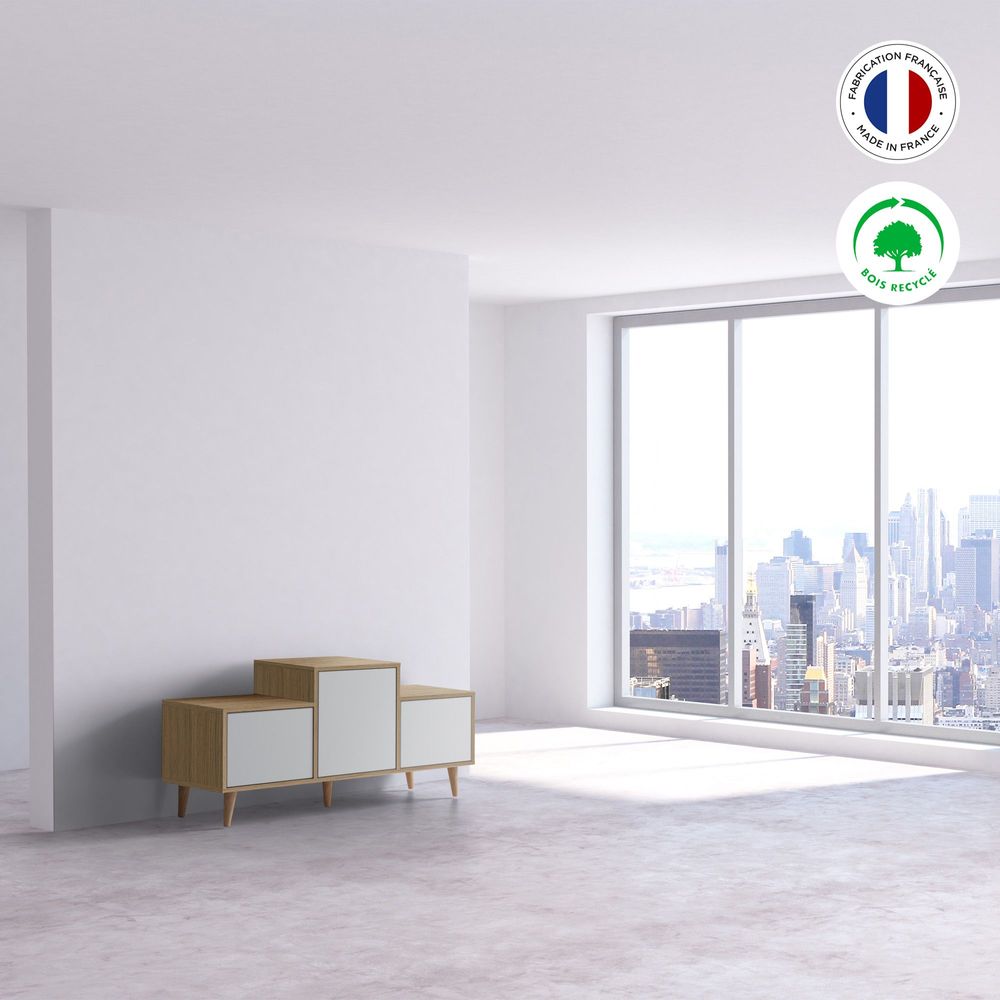 Buffets - Meuble de rangement EX AEQUO 3 portes Blanc - YZON