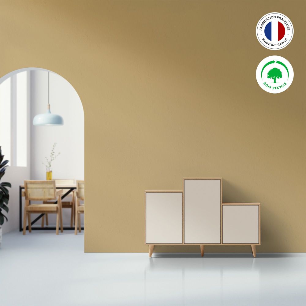 Sideboards - Sideboard GRAND PODIUM 3 doors Ivory - YZON