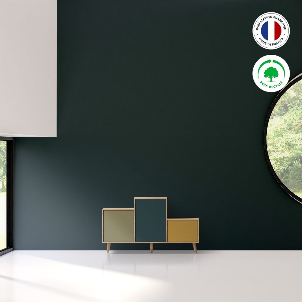 Sideboards - Sideboard PODIUM 3 doors Olive - Tropical - Curry - YZON